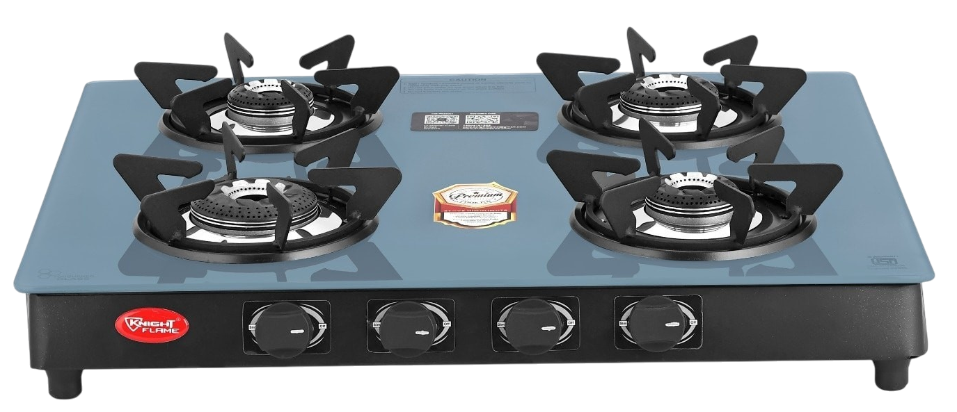 Knight Flame Bahubali four burner heavy-duty gas stove